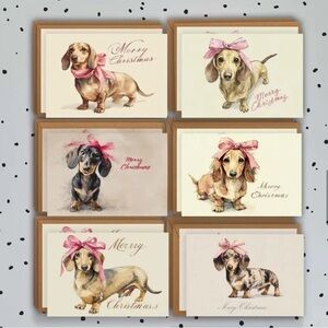 NEW Dachshund Christmas Greeting Cards Set